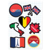 Flag icon PVC water resistant point sticker