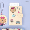 Choco - Line friends RFID blocking passport case with leather sticker 