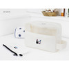 Off white - Travel toiletry bag and toothbrush pouch set 