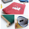 Detail of Hey buddy soft flat small zipper pouch