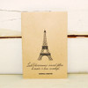 Eiffel tower postcard envelope set