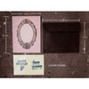 Size - UNIVERSAL CONDITION Indi Pink Vintage Antique Frame Greeting Card Set with Clear Stickers