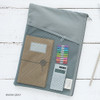 Warm gray - A low hill basic mesh pocket file pouch