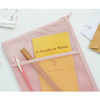 Indi pink - A low hill basic mesh pocket file pouch