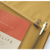 Detail of A low hill basic mesh pocket file pouch
