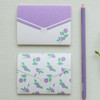 Morning Glory pattern small folded card