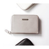 Modern gray - Simple zippered accordion card wallet