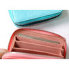 Detail of Simple zippered accordion card wallet