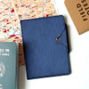 Navy - Simple passport holder with magnetic snap closure 