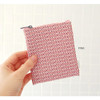 Pink - Pattern small zipper flat pouch