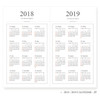 2018/2019 Calendar - The Basic official slim undated weekly diary 