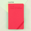 Coral pink - 2018 Simple dated small daily journal scheduler 