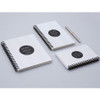 Black White spiral plain notebook - White