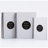Black White spiral plain notebook - White