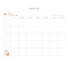 Monthly plan - Molang undated weekly diary agenda