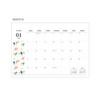 Months - 2018 Rim illustration spiral bound desk calendar 