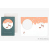 White christmas - Christmas illustration folding message card 