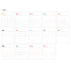 Back page - 2018 Welcome colorful spiral bound desk calendar 