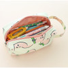 Peach - Jam Jam canvas zipper pouch with handle