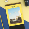 Yellow - 2018 Yolo spiral bound desk calendar