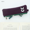 Purple - Som Som stitch small zipper pencil case