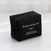 Black - ICONIC Plain cosmetic makeup small zipper pouch