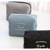 ICONIC Plain cosmetic makeup medium zipper pouch