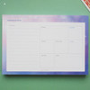 B - Hello Today Universe on a desk undated weekly planner notepad