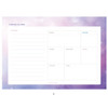 B - Hello Today Universe on a desk undated weekly planner notepad