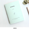 Green - Pastel floral A6 small lined notebook