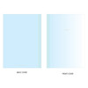 Cover - Blue gradation large plain notebook