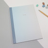 Blue gradation large plain notebook