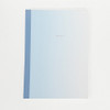 Blue gradation large plain notebook