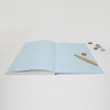 Blue gradation large plain notebook