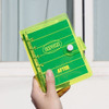 Yellow - Retro 6-ring small grid notebook with neon PVC cover