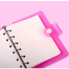 Retro 6-ring small grid notebook with neon PVC cover