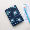 Navy - Rim with you pattern passport cover case holder