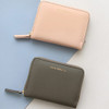 Pink, Gray - Think about accordion zip around card wallet