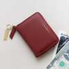 Burgundy - Think about accordion zip around card wallet