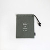 Gray - Think about W small drawstring pouch