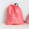 Pink - Think about W large drawstring pouch