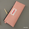 Coral pink - Etudes flat cotton pencil pouch