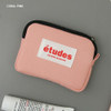Coral pink - Etudes cotton card case wallet