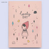 Lovely day - Cute illustration hardcover medium lined and plain notebook