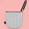 Stripe - BNTP Semicircle medium zipper pouch with strap