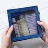 Blue - BNTP Washer block square medium zipper pouch