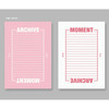Pink white - BNTP Moment archive two way lined notebook