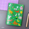 Green - Pattern mini small lined notebook