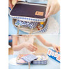 Daily lovely check pattern and denim pouch B