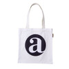 Alphabet letter A cotton canvas tote bag